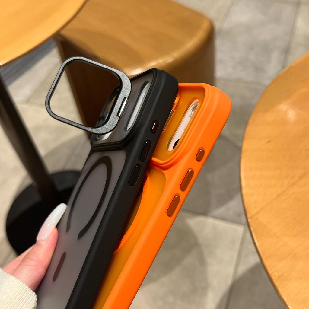iPhone 17 Air Color-Block Hülle mit Hautgefühl, Metall-Kamerahalterung & Magnetischer Adsorption für Apple 16/15