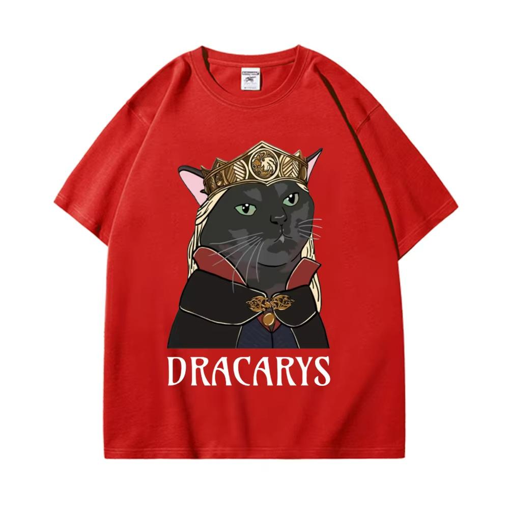 Zoned Out Black Cat Dracarys Graphic T Shirts Unisex Unisex Fashion Y2k Short Sleeve Tshirt Summer Cotton Oversized Tshirts