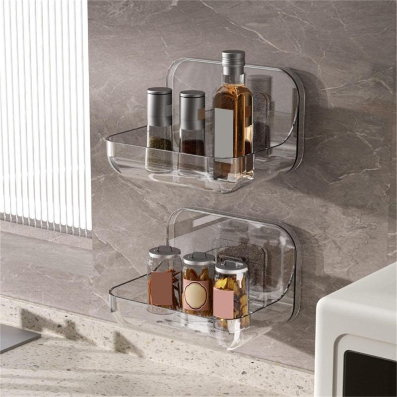 2Pcs Clearly plastic Soap Dish Modern Waterproof Soap Holder Easy Installation Bathroom Essential Shelf Kitchen Friendly