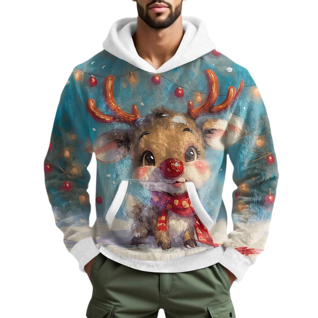 Men's  Leisure  Fashion  Half  Zipper  Hooded  Hood  Long  Sleeves  Hoodie