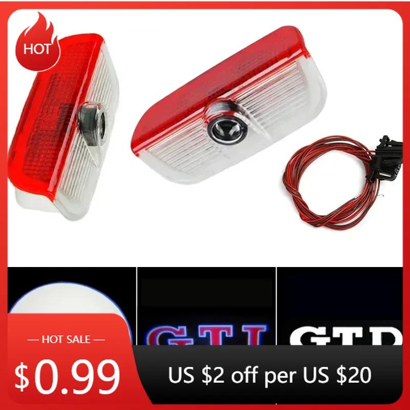 Für VW VOLKSWAGEN 2026 Neu 2 Stück LED Auto Türlicht Willkommens-Projektorlampe für VOLKSWAGEN VW Golf 5 6 7 GTI GTD GTE Sagitar Toura