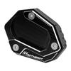 MotHeartCNC Motorcycle Kickstand Base Pad for f750gs f850gs f850gs adventure f900gs f800gs f800gs adventure f900gs adventure part (Black)