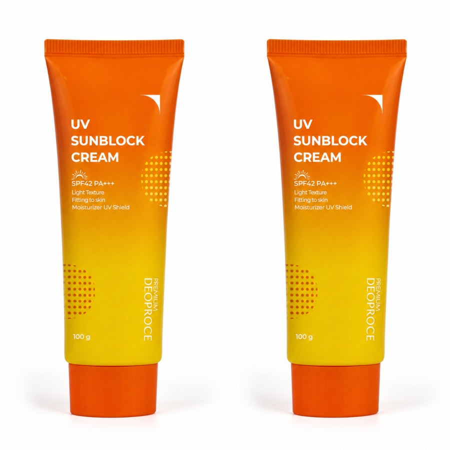 Premium Deoproce UV Sun Block Cream SPF42 PA++ 100g*1Pc/2Pcs/3Pcs/4Pcs