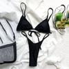 Heart Ring Triangle Thong Micro Bikinis Sets Sexy Swimsuit Women 2026 Black String Lace-up Swimwear Bathing Suit Bikini