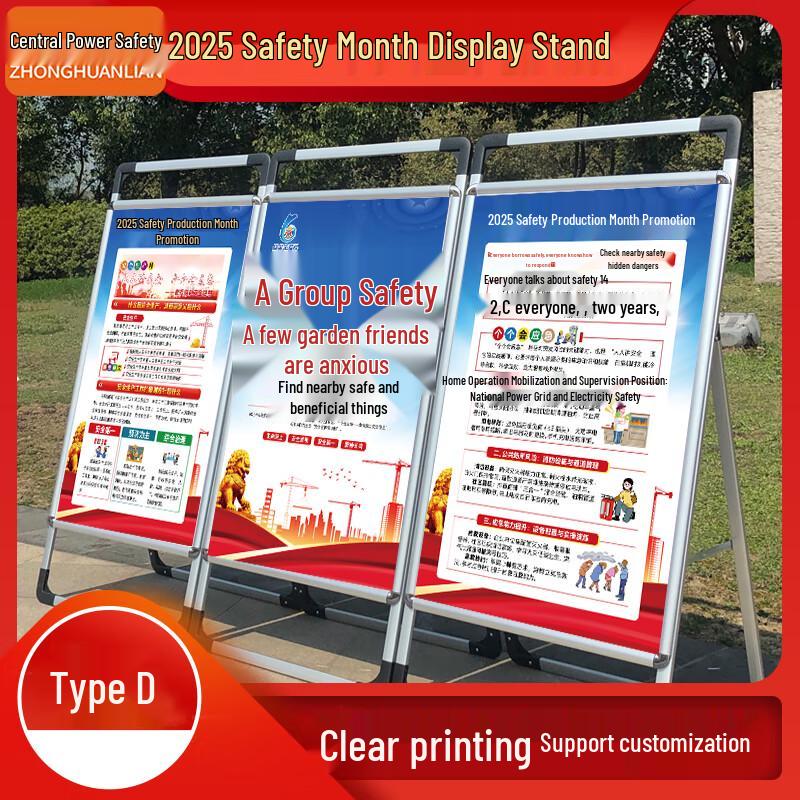 Portable Safety Production Month Poster Display Kit 60x90cm