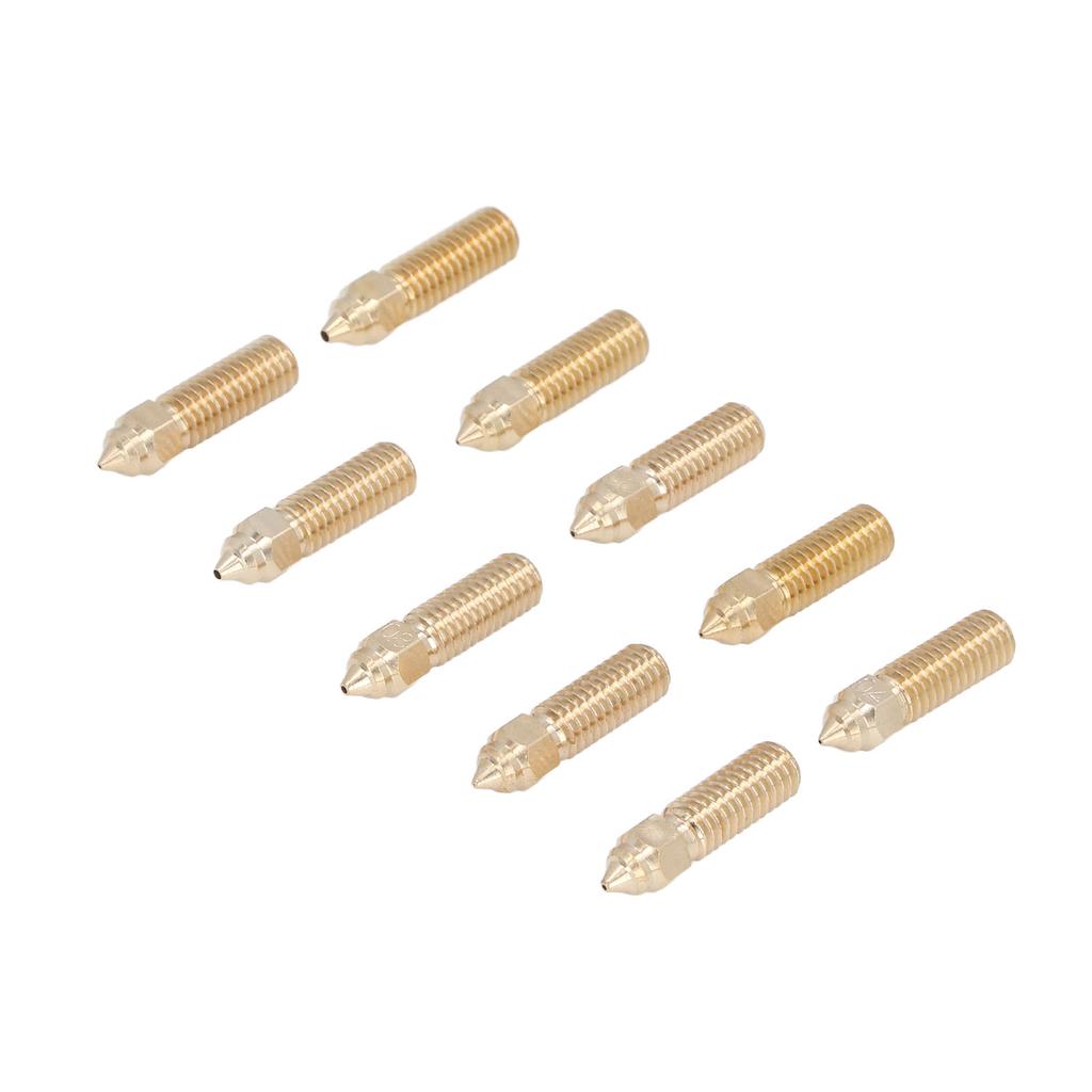 10Pcs 3D Printer Nozzle Kit High Flow Smoother  Bass Extruder Nozzle Replacement for Creali
