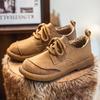 Fashion Cloth Lace-up Decorative Platform Snow Boots Thickened Warm Flat Shoes Winter Women Suede Casual Shoes