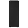 Mobile Cabinet with Wheels Black 53 x 39 x 103 cm Solid Pine Wood