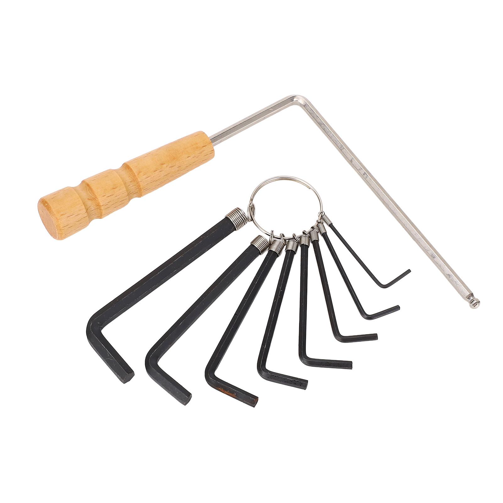 

Набор инструментов для ремонта гитары: ключ для анкерного стержня гитары и шестигранные ключи 1,5 мм, 2 мм, 2,5 мм, 3 мм, 3,5 мм, 4 мм, 5 мм, 6 мм