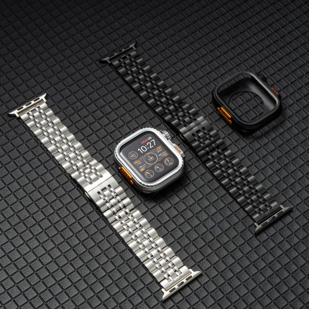 Stainless Steel Strap+Case For Apple Watch Ultra3 2 49mm 46 45mm 44 42mm Watch Luxury Bracelet For iWatch Series 11 10 9 8 7 6