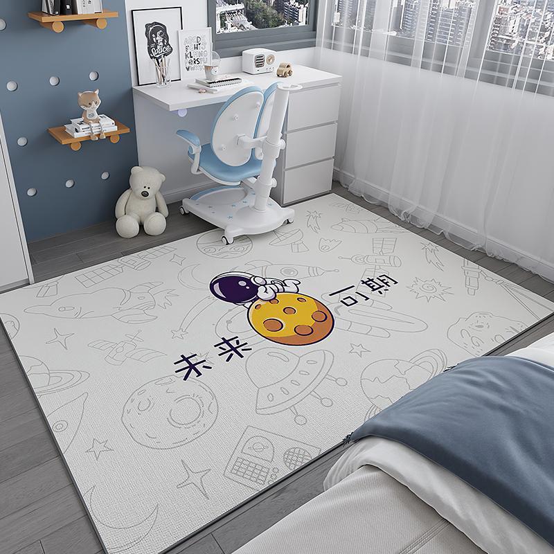 Fresh and Clean Children's Reading Area Carpet Study Desk Computer Chair Anti-Slip Floor Mat Home Decoration