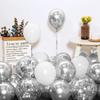 40pcs/set12inch Silver Confetti Latex Balloons Boys Girls Birthday Adult Woman Man B-dayParty Decorations Graduation Decorations