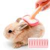 Soft Silicone Bristles Buuny Rabbit Comb Curved Handle Gentle Detangling Brush  Beauty Care