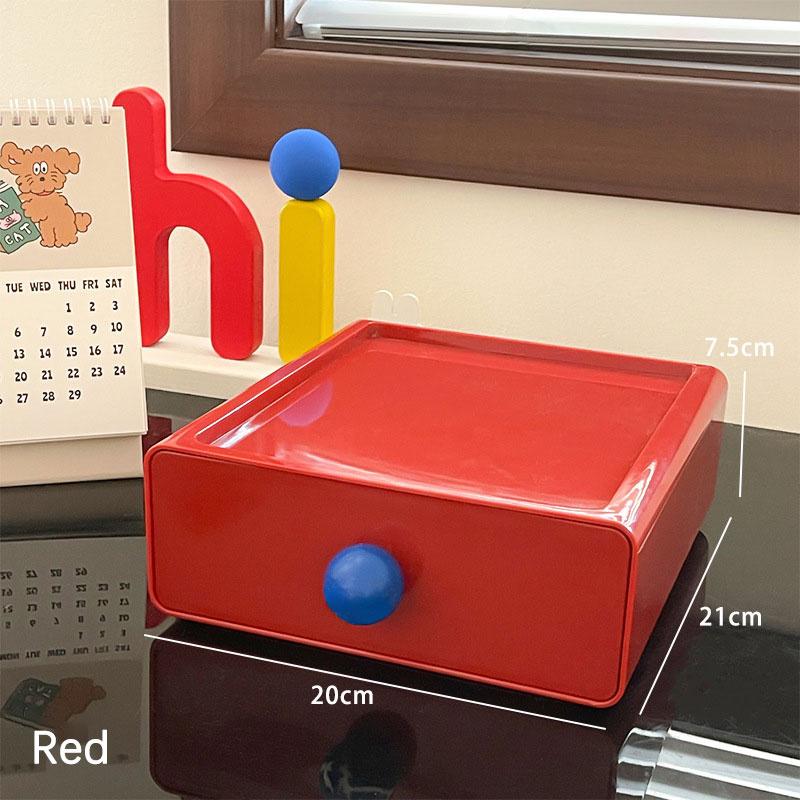 Цветной ящик для хранения, ящик для хранения у входа, складной ящик для хранения, многофункциональный ящик для хранения косметики красный