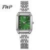 Modern Minimalist Watch Ladies Light Luxury Style Square Dial Steel Elegant Women Wristwatch Strap Embellishment for Office Party Date Night Quartz