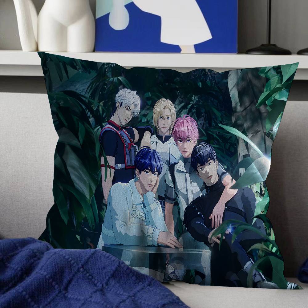 KPOP PLAVE Mode Kissenbezug Auto Wurfkissenbezug für Sofa Auto Weihnachtsgeschenk xcm xcm