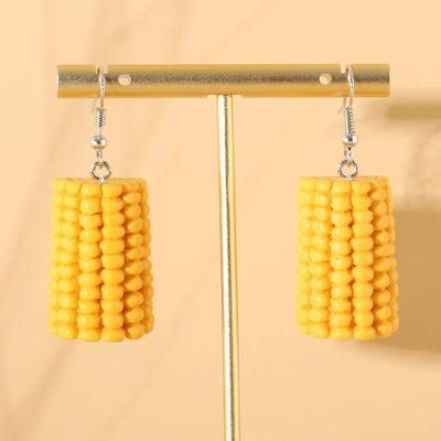 Jewelry Cute Simulation Corn Resin Earrings Earrings, Fruit and Vegetable Earrings Earrings