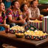 30 Pack Fiesta Mexican Food Trays, Floral and Serape Stripe Design Disposable Paper Serving Containers Boats for Taco Nights, Nachos, Fries, Popcorn,