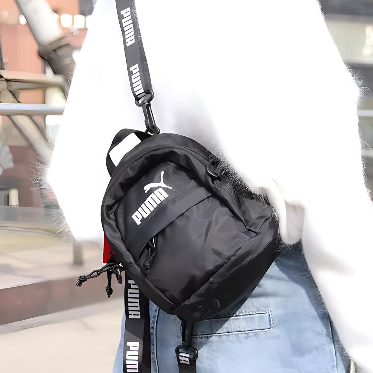 New PUMA Polyester Crossbody Bag Backpack Mini Unisex Black 076154-01
