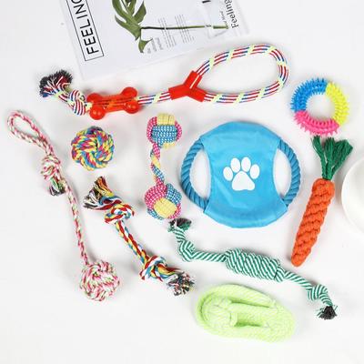 Indestructible Cotton Rope Dog Toys Set for Chewing & Teeth Grinding - Suitable for Large, Medium, and Small Dogs