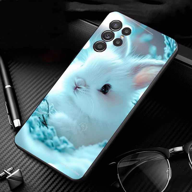 Phone Case For Samsung Galaxy S26 S25 S24 S23 S22 S21 Ultra S24 S23 S22 S21 S25 Plus S24 FE Rabbit Animal