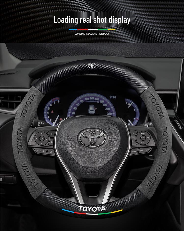 Echtes Leder Carbonfaser Wildleder Lenkradbezug für Toyota Avalon (Modelle 2021-2026) - Ultradünnes Design