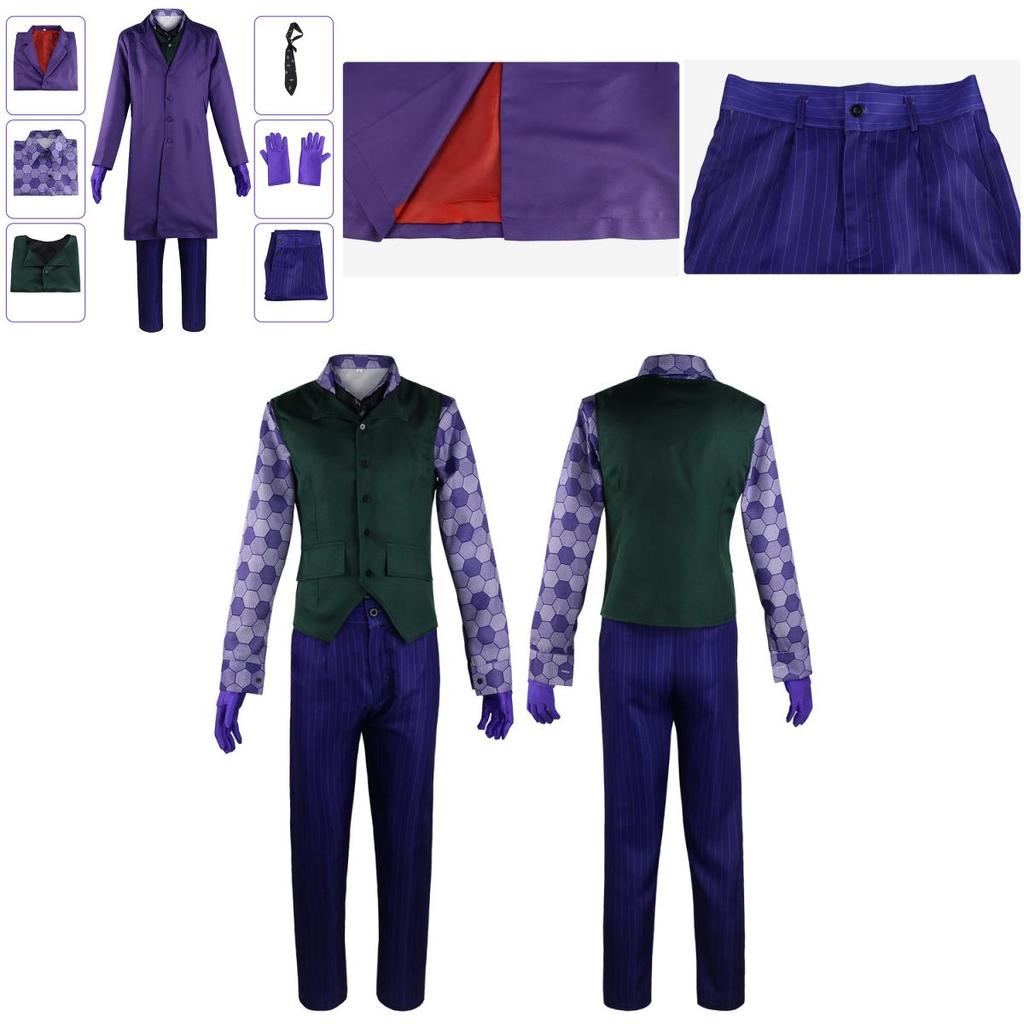 Authentic Dark Knight Batman Joker Outfit For Cosplay And Parties