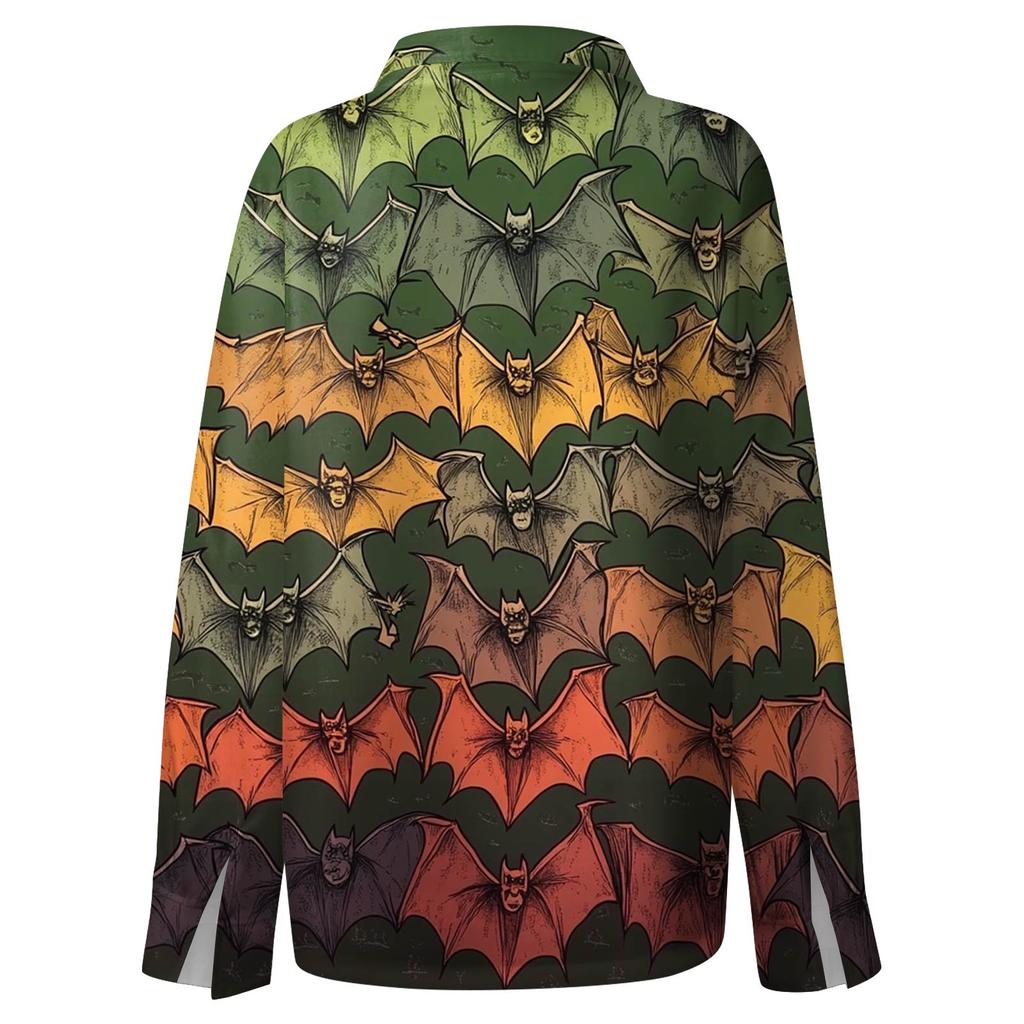 Skjorte for kvinner Bluse med knapp Langermet Uformell Basic skjortekrage Vanlig topp