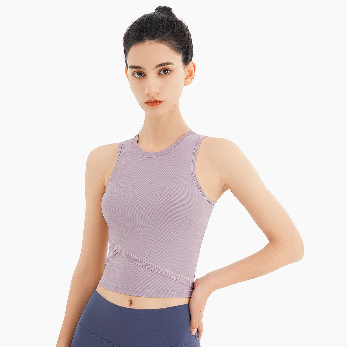 

Женский летний быстросохнущий топ с коротким рукавом для йоги и бега L