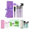 Luxurious 7pcs Makeup Brushes Set With Soft Artificial Fibers And Wooden Handles
