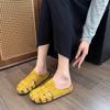 CRLAYDK Retro Women's Slip On Mules Closed Toe Slippers Ladies Backless Suede Leather Slides Walking Dressy Loafers Casual Shoes