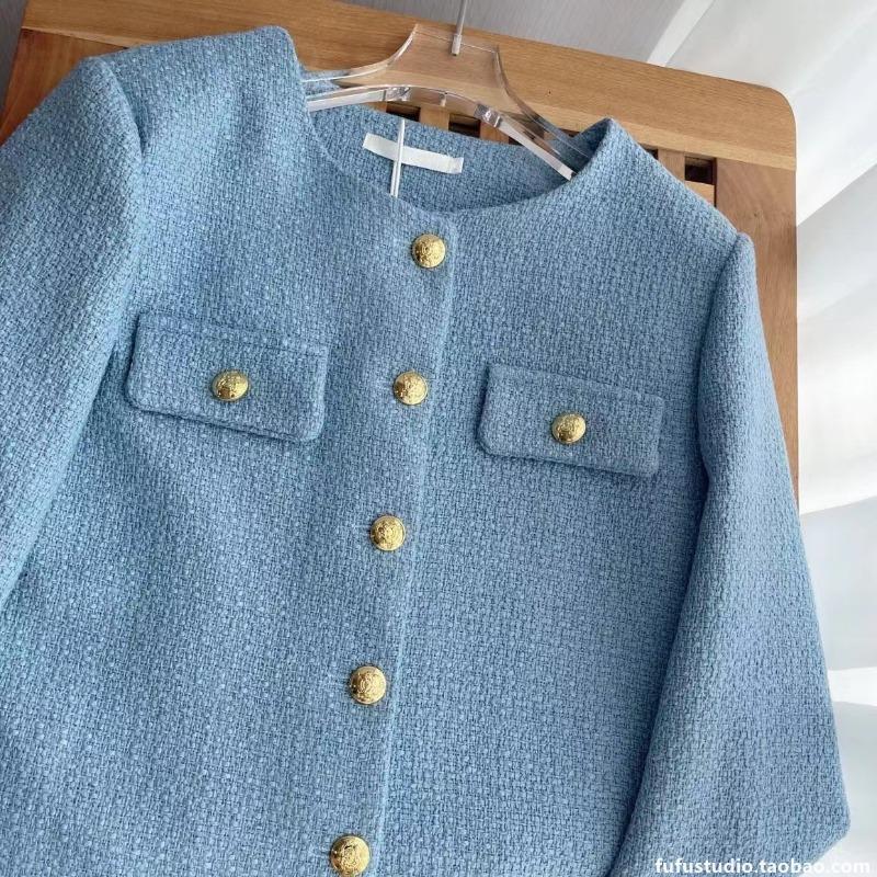 Spring and Autumn Elegant and Simple Button Short Jacket Women's Long-sleeved Casual All-match Cardigan Jacket Top