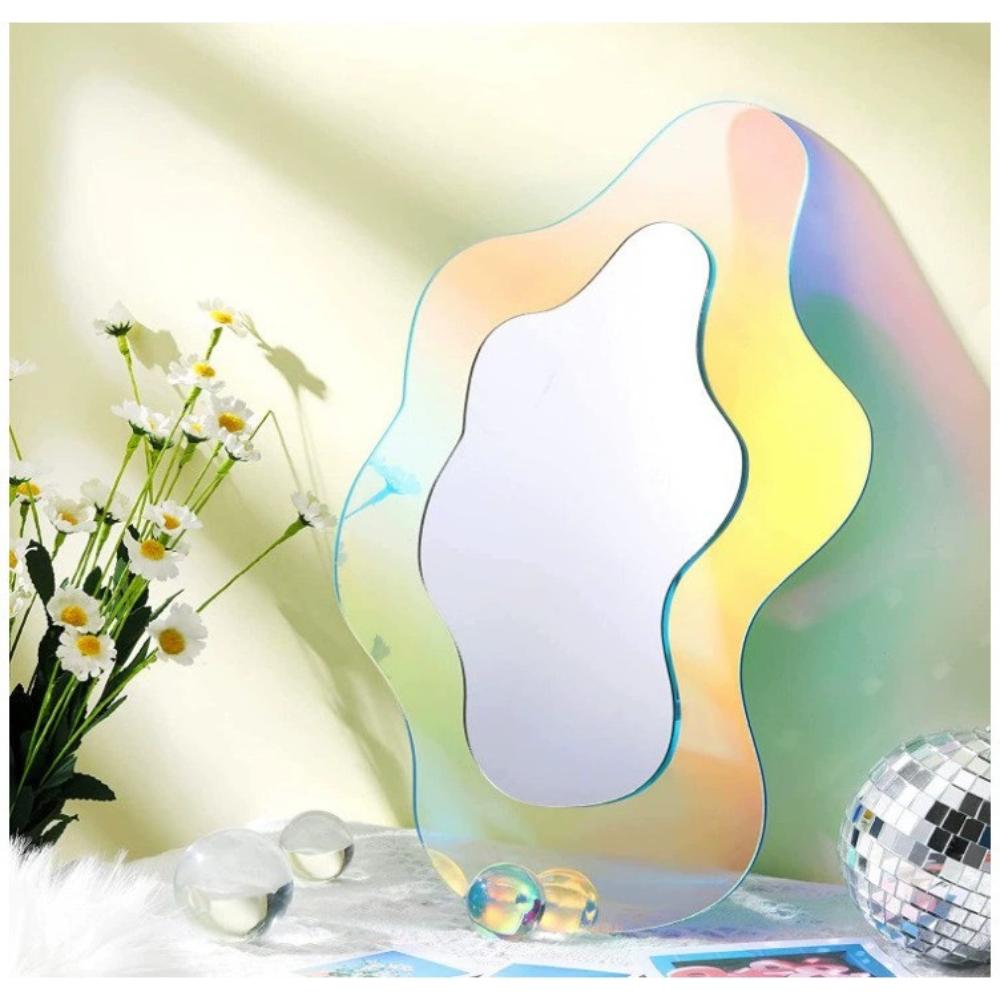 

Unique 3D Makeup Mirror Ins Style Home Bedroom Wall Decor Irregular Shaped Mirror