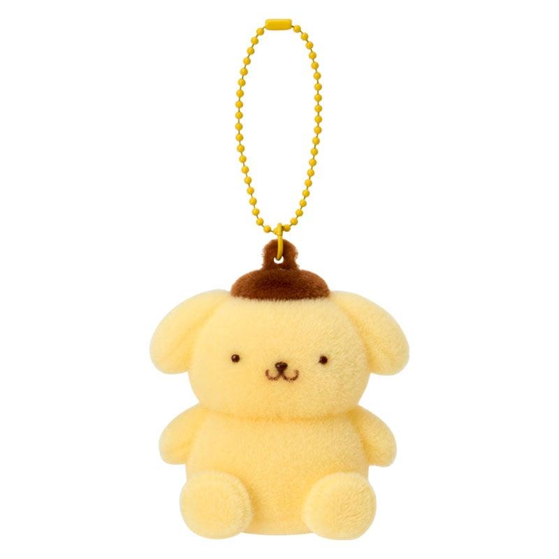Sanrio Pompompurin Flocked Mascot Holder Japan NEW Sanrio Characters