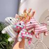 Cute Rhinestone-Studded Pony Keychain Car Keychain Women'S  Bag Charm Small Gift