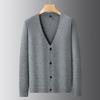 Dibinze Men's Plus Size Knitted Open-Front Cardigan