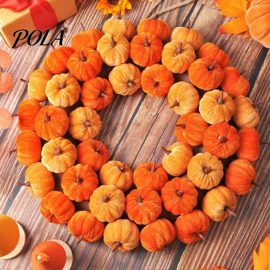Accenti per la Casa Autunnale da Interno Ghirlanda di Zucca in Velluto Appendiporta, Ghirlanda del Ringraziamento, Ghirlanda Artificiale Rustica di Vite Decorazione Raccolta Autunnale per Ingresso Finestra,