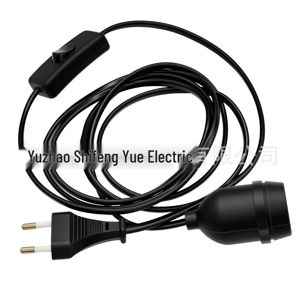 1.5m Pendant Light with E27 Socket, EU Plug, and In-line Switch