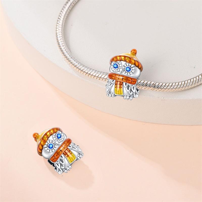 Fashion Spring Lucky Four Leaf Clover Series Copper Charms Beads Fit Original Bracelet Diy Jewelry