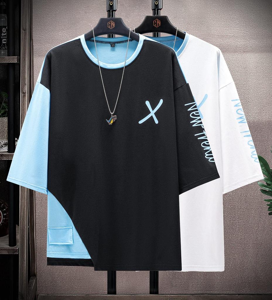 KOTRBOY Short Large Pure Summer Big Long T-shirt, Men's, Sleeve, Size, Cotton, Clothes, Men's T-Shirt, Light, Soft, Fashionable, Fashion, T, Sleeve,