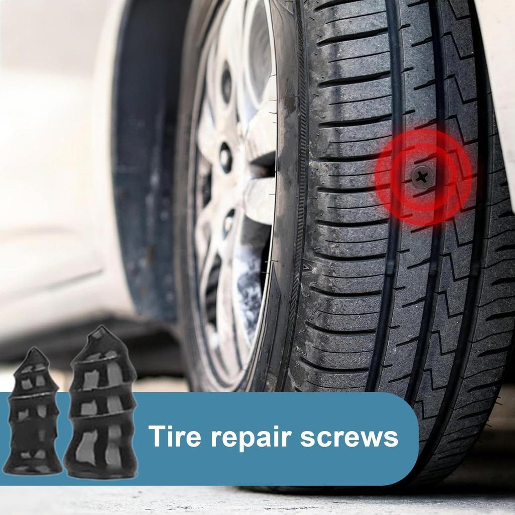 Gerinkoken Tire Repair Rubber Nails | Tire Screw Plug High Speed Tool with Screwdriver