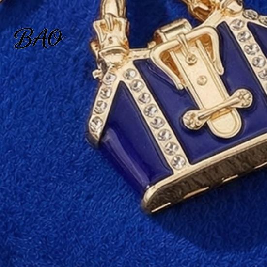 Bling Backpack Keychain Mini Handbag with Rhinestone, Zinc Alloy Pendant for Decorative Purse Keys Handbags Backpacks, Lightweight Accessory