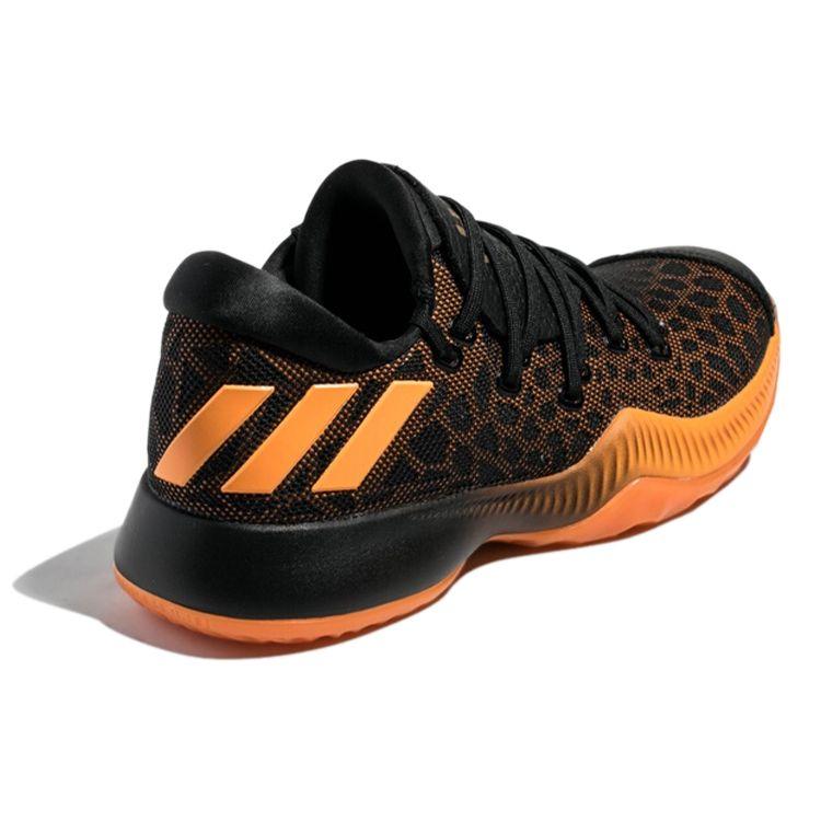 adidas Harden B/E Runde Tå Snørebånd Åndbare Lave Basketballsko Herre sneaker Sort Orange CG4193