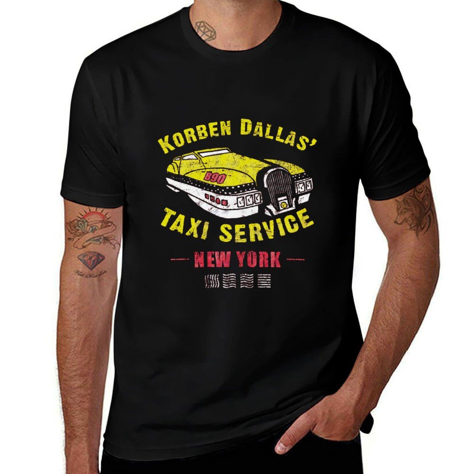 

Korben Dallas Taxi (For Black Shirts) T-Shirt summer tops Funny t-shirts plus size tops workout shirts for men 4XL
