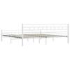 Bed Frame White Metal 200*200 cm