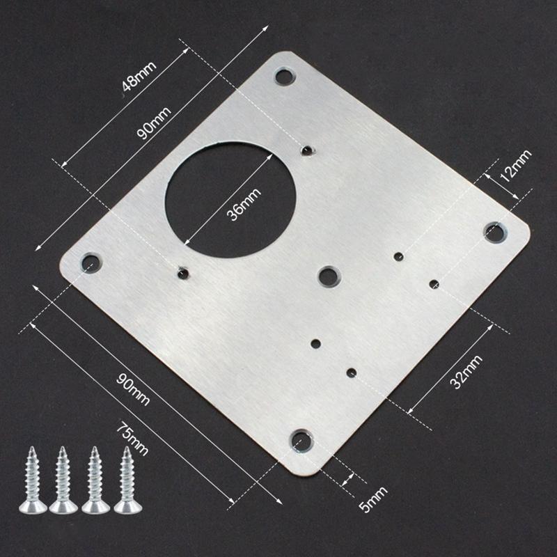 Cabinet Hinge Hole Repair Kit Stainless Steel Hinge Fixing Plate Kit Wardrobe Cupboard Hinges Board Reinforced Mounting Bracket