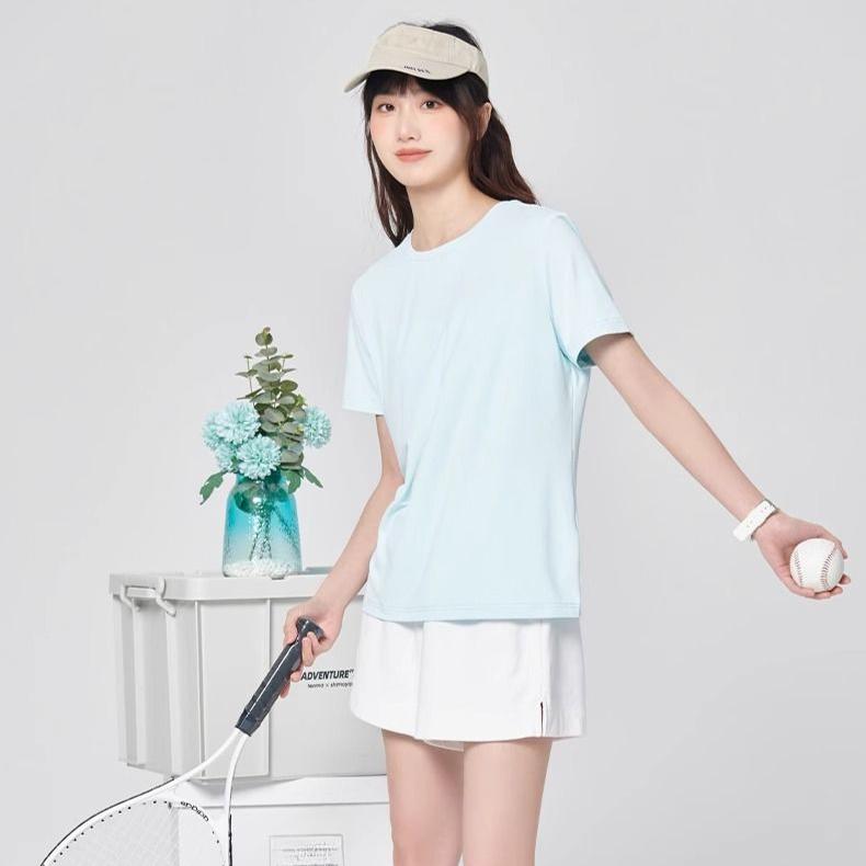 Yellow Quick Dry T-Shirt Women Breathable Summer Top Short Sleeve Cool Comfort Sun Protection