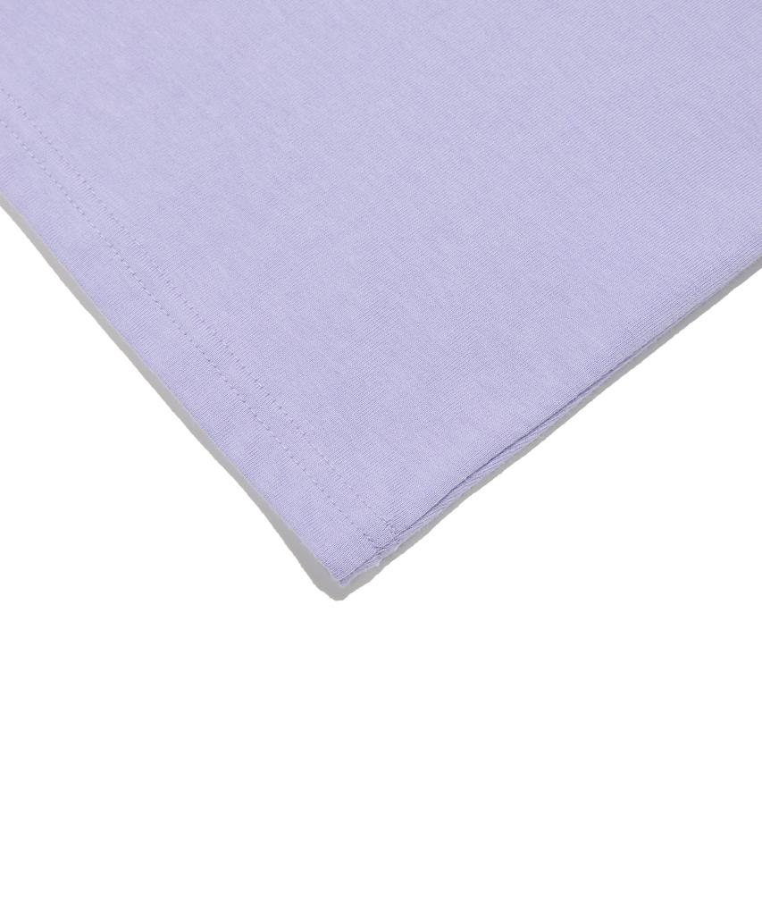 BROWNBREATH W Tag Crop Tee - Purple