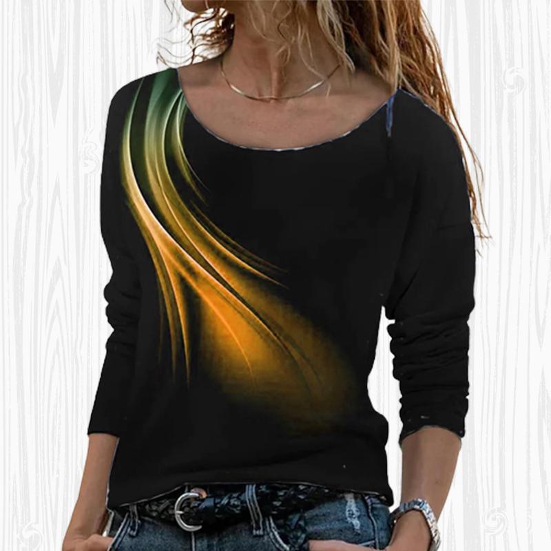 

Женские осенние топы, свободные гладкие шелковые топы с принтом кота, повседневная футболка с длинными рукавами, топ, блузка 8XL жёлтый