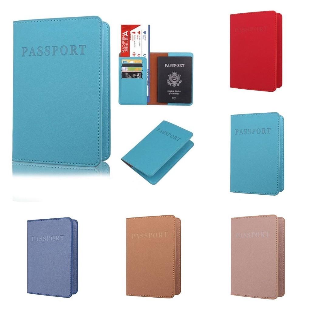 Passport Pu Leather Holder Multi Card Travel Wallet Cover Multiple Compartments